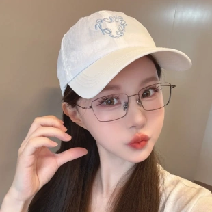 方框鏡架網紅合金鏡框純欲風眼鏡架女細邊金屬框近視架22038 新款