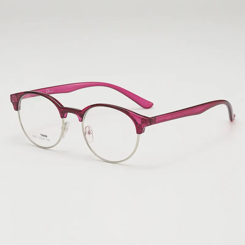 韩版tr90眉毛金属半框眼镜架 男女新款配近视眼镜框 豹纹光学