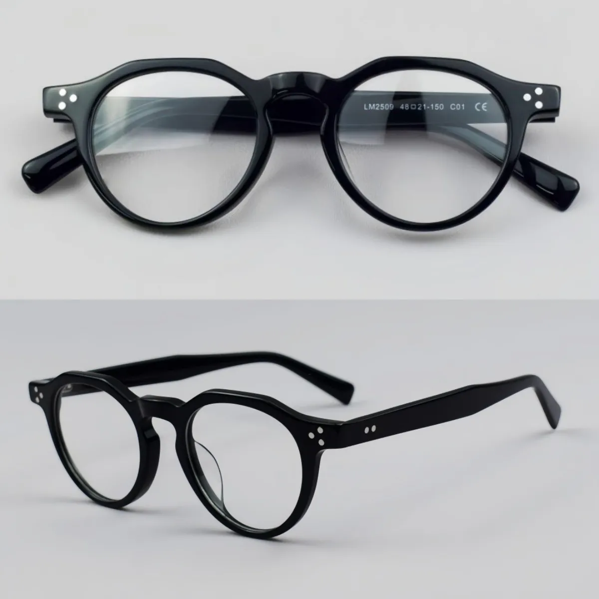 2025新板材眼镜框 男女板材眼镜框学院风小圆框可配度数眼镜