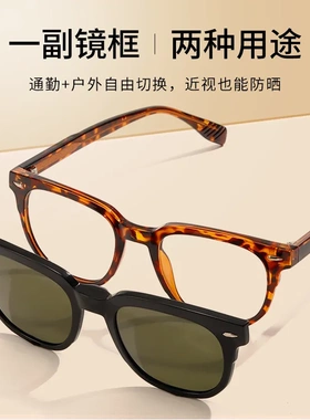 时尚户外防晒磁吸太阳镜S34201丙酸插针可配近视防蓝眼镜街拍墨镜