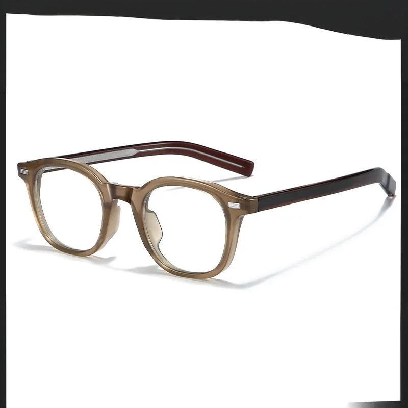 TR90复古个性铆钉近视眼镜框架男女8653简约时尚插针防蓝光平光镜