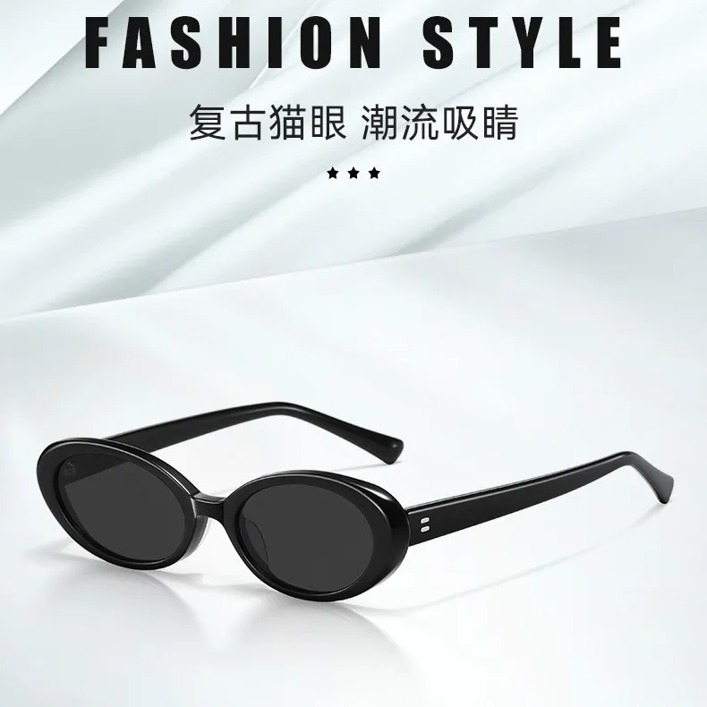 美式窄框墨镜女款高级感尼龙镜太阳眼镜超轻小脸个性复古2025新款