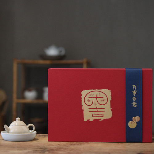 【福州茉莉花茶礼盒装】 福州特产红色大气送礼推荐自是茶业104克