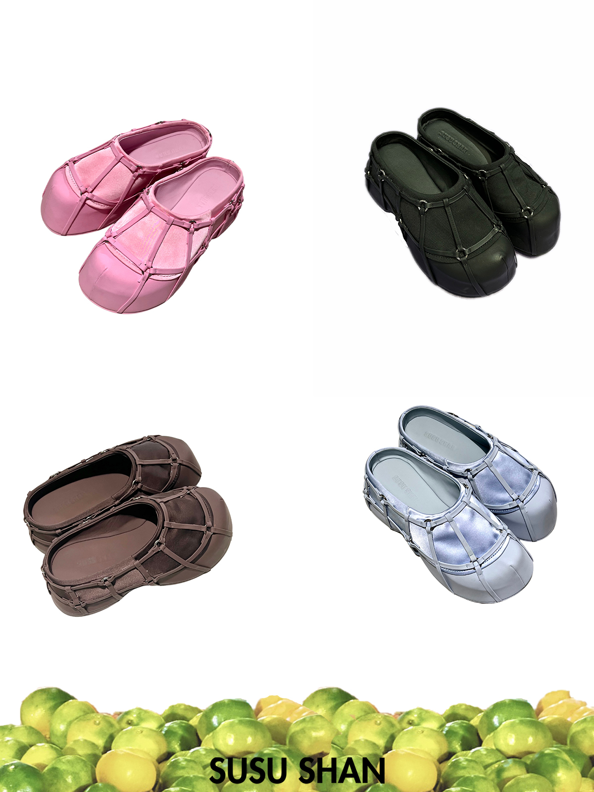 一脚蹬懒人半拖鞋小众设计感平底