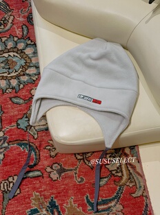 SUSUSELECT 金智妮同款刺绣摇粒绒帽女秋冬保暖护耳雷锋帽