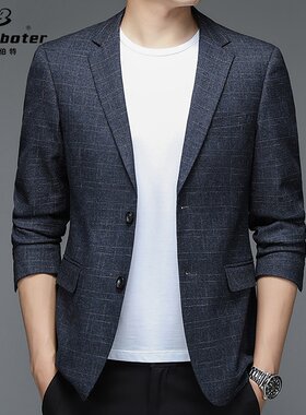 莱诗伯特西装春秋季男式休闲西服韩版修身小西装男士休闲西服外套