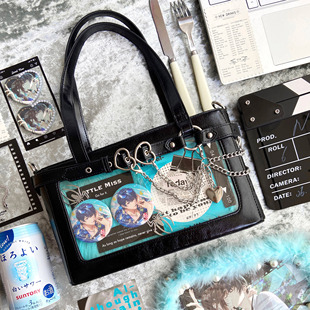 morning glory原创可爱链条链心痛百搭单肩斜跨辣妹百搭痛包