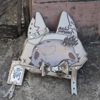 morning glory Original Cute Cat Dominates the World Cat Hot Girl Slants across the shoulder Laser patent leather pain bag thumbnail 7