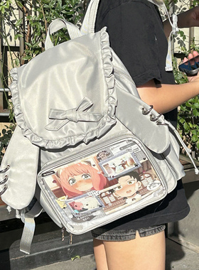 morning glory原创少女可爱大容量双肩兔耳反叛兔兔学院书包痛包