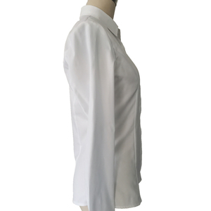 2023新款奥迪4S店女衬衣白衬衫纯色长袖棉衬衣职业装正装女士定制