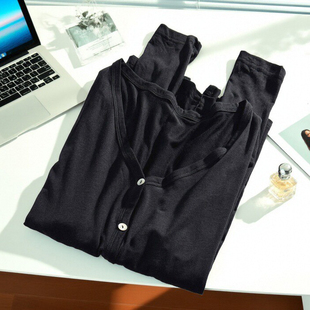 莱赛尔天丝醋酸纸片人开衫女春夏季宽松外搭轻薄防晒长袖针织上衣