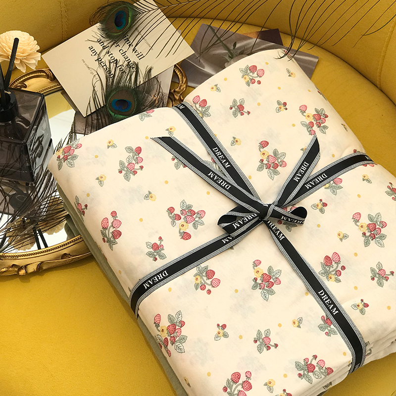 田园碎花纯棉针织棉四件套