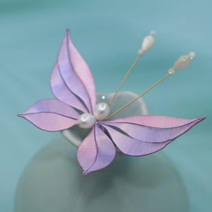 陌上君兮原创 渐变缠花蝴蝶U钗 汉服古风发簪成品旗袍步摇发饰品