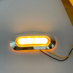 4LED导光车边灯货车拖车示廓灯汽车转向灯侧边尾灯12V24V红黄 改装