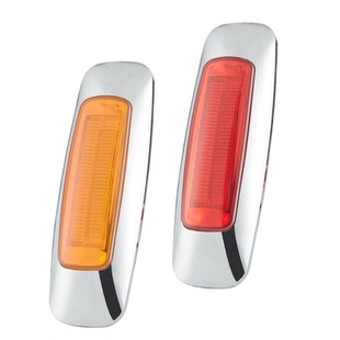 8LED爆闪高亮电镀卡车边灯货车拖车示廓灯汽车改装灯侧边灯12V24V