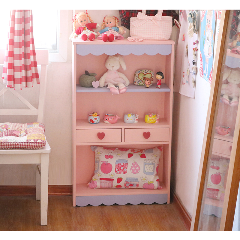 向日葵小店奶油风超薄床头柜手办