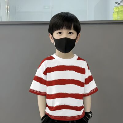 童装男童短袖t恤宝宝夏季高级感纯棉2025潮款痞帅学院风儿童夏装