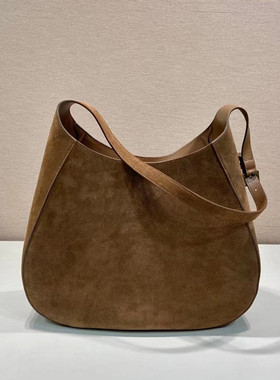 2024秋冬新款女包包真皮单肩斜挎包磨砂麂皮欧美时尚百搭潮1BC181