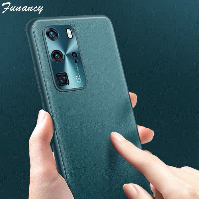 华为p40素皮手机壳新款手机壳 适用华为p40pro磨砂防摔保护套.