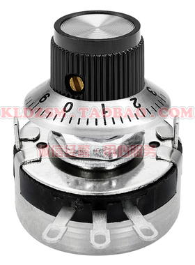 WTH118-2W 单圈旋转可调电位器 微调可变电阻器 带数字刻度旋钮帽