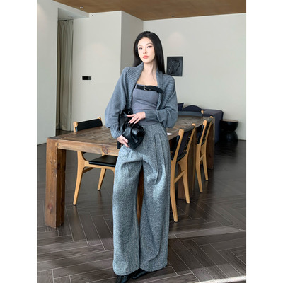 JIJINQI秋冬百搭显瘦高腰休闲裤