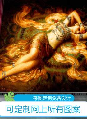 大型无缝壁画墙壁纸欧式油画人物