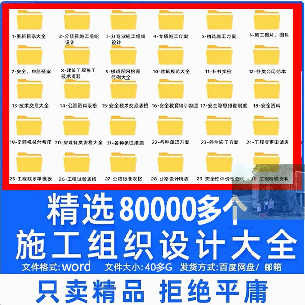 施工组织设计水利教学建筑市政园林绿化道路桥梁专项方案文件素材