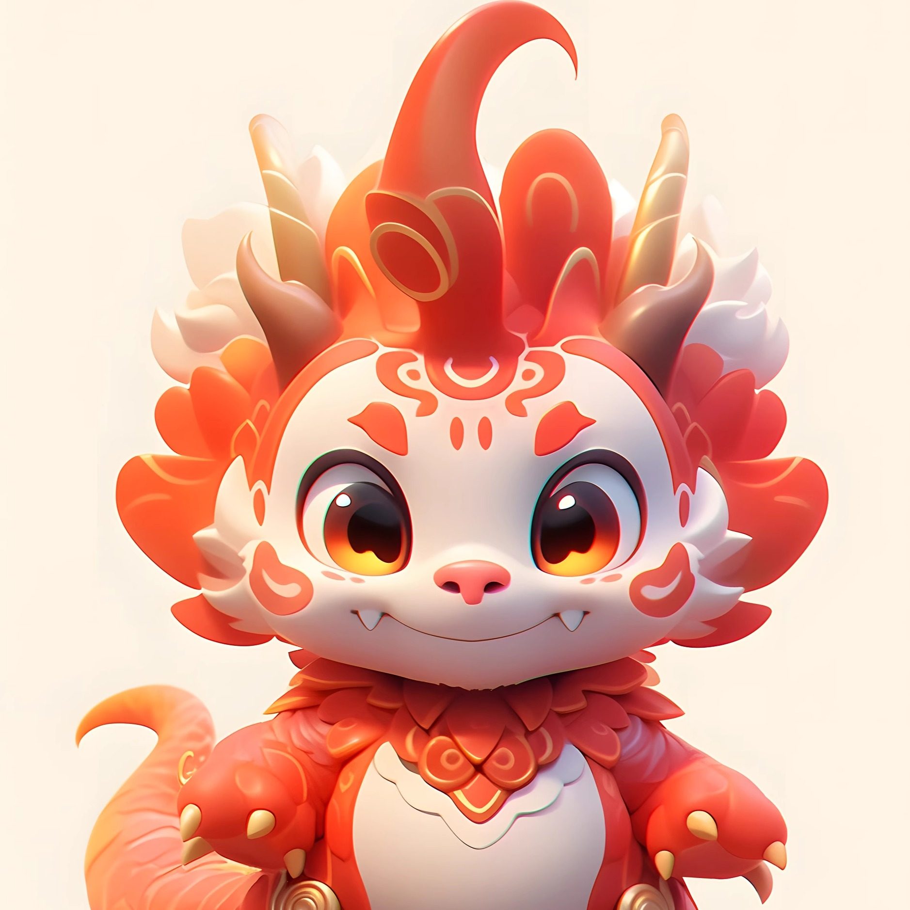 2024龙年吉祥物公仔树脂仿真龙生肖娃娃ai画图代画图