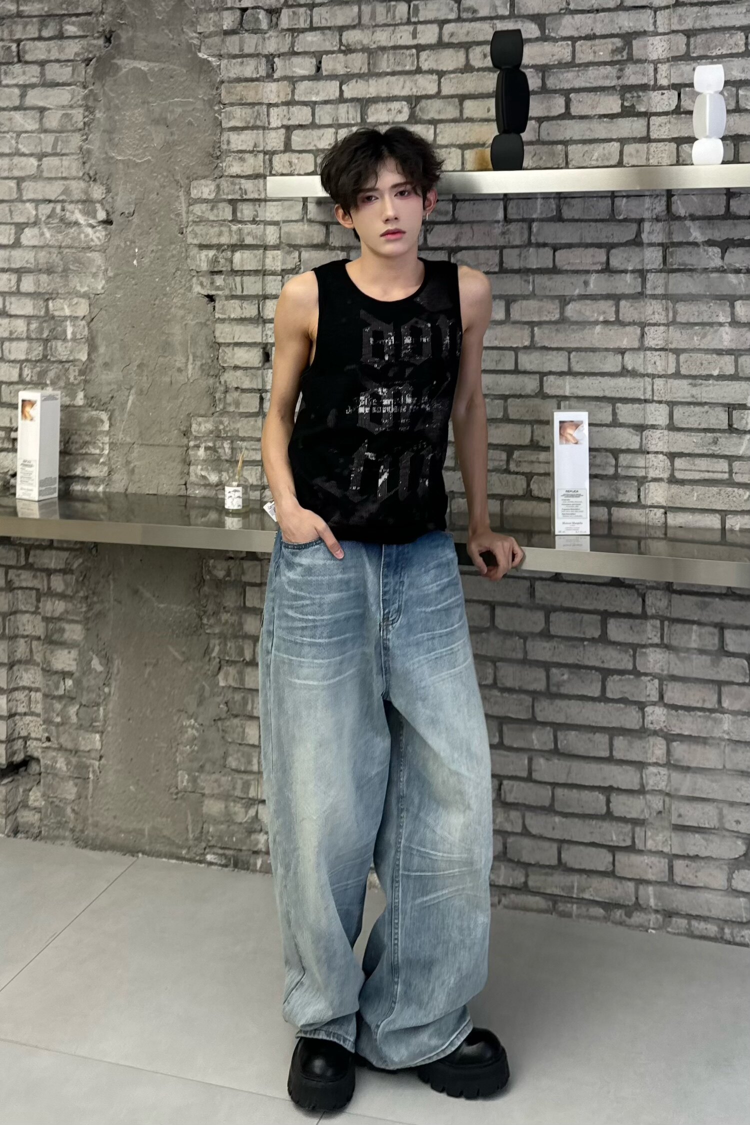 C316B110P38控58夏装新款打底衫背心时尚百搭汗衫汗背心高街,男装背心/马甲,电商C316