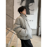 C316MY1120P138冬装新款灰色棉服时尚短袖外套结构设计棉袄，男装棉衣，电商C316