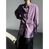 C316CS8188P58四季款长袖紫色衬衫时尚防晒衬衣松弛感宽松，男装防晒衣，电商C316