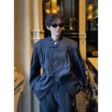 C316WT1070P118春装新款黑色新中式个性西服时尚短款外套黑色，男装西服，电商C316