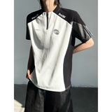 C316T8206P38原版品质短袖T恤拼接撞色tee速干衣时尚运动男女，男装T恤，电商C316
