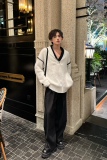C316MY112P108冬装新款V领设计时尚百搭针织衫毛毛衣个性网红，男装针织衫/毛衣，电商C316