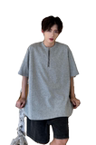 C316DX88P48夏装新款短袖T恤时尚拉链设计个性tee网红简约，男装T恤，电商C316