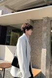 C316XZ258P98春装新款白色黑色西服百搭宽松西装外套帅气网红，男装西服，电商C316