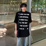 C316T2363P38夏装新款垫肩短袖T恤上衣tee纯棉港风休闲黑色，男装T恤，电商C316