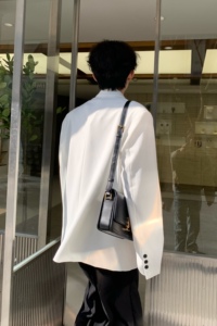 C316 XZ258 P98 春装新款白色黑色西服百搭宽松西装外套帅气网红图片