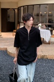 C316T1145P48夏装新款短袖polo衫时尚白色黑色个性简约T恤百搭，男装T恤，电商C316