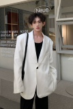 C316XZ258P98春装新款白色黑色西服百搭宽松西装外套帅气网红，男装西服，电商C316
