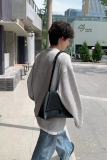 C316T1222P58秋装新款撞色拼接灰色打底衫长袖T恤tee潮休闲男装，男装T恤，电商C316