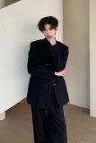 C316XZ844P118春装新中式西服中山装时尚短款外套个性西装盘扣，男装西服，电商C316