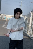 C316DX89P4868夏装新款短袖T恤拉链时尚潮黑色tee个性男，男装T恤，电商C316