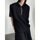 C316T8232P68夏装新款时尚别针设计短袖polo衫个性T恤tee，男装T恤，电商C316
