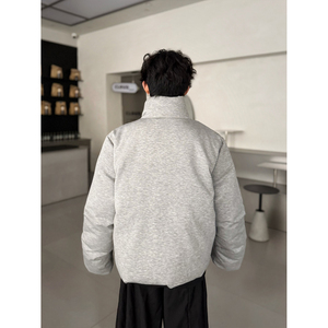 C316 MY1120 P138 冬装新款灰色棉服时尚短袖外套结构设计棉袄图片