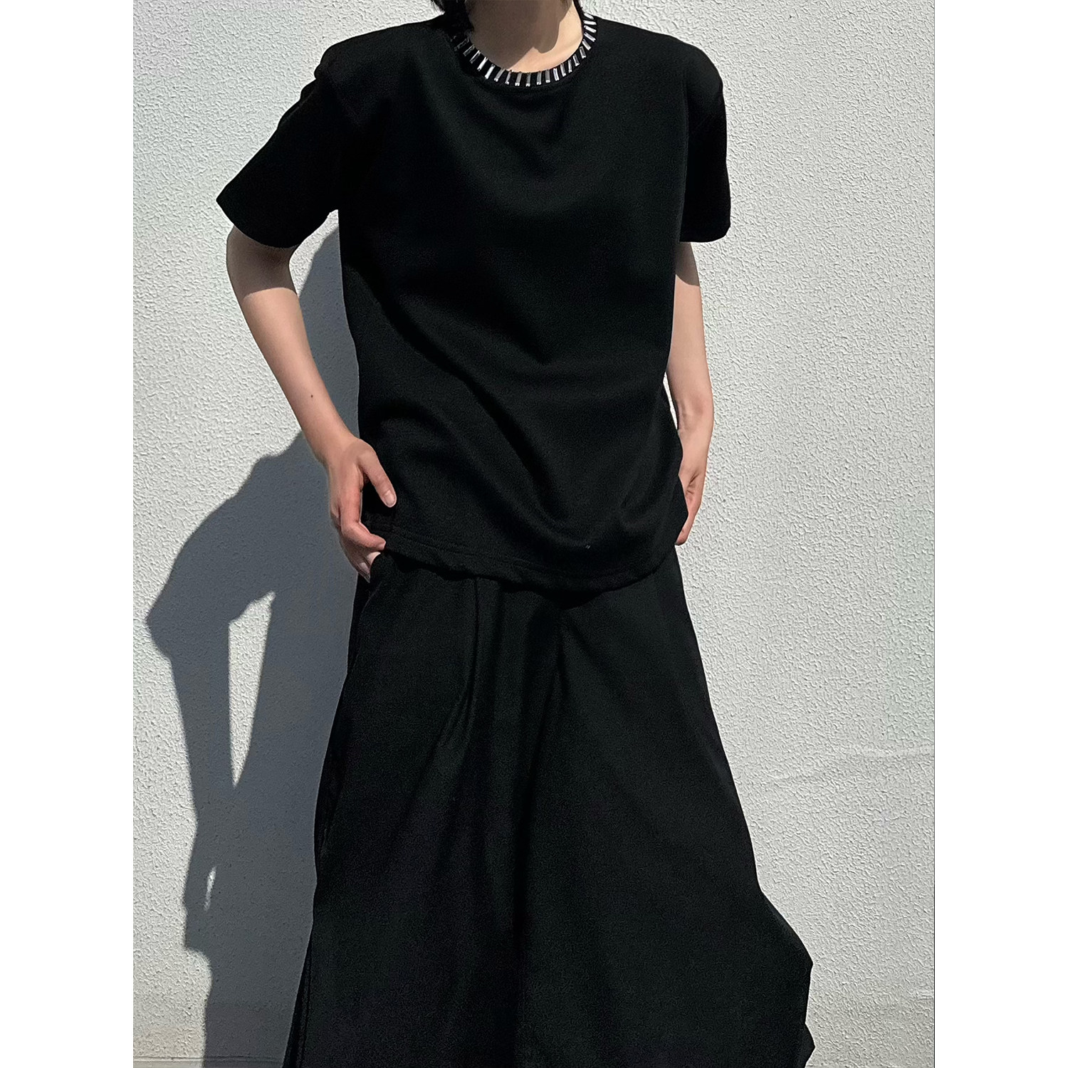 C316T2528P48夏装新款亮片设计时尚百搭短袖T恤宽松个性tee,男装T恤,电商C316