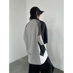 C316 T8310 P48 夏装新款短袖T恤时尚百搭拼接撞色速干tee运动风图片