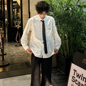 C316 CS1233 P58送领带时尚百搭DK制服班服校服情侣装长袖衬衫图片