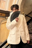 C316XZ854P158198春夏新款新中式时尚刺绣西服外套黑白，男装西服，电商C316