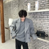 C316XZ163P138毛呢大衣外套保暖加厚西服灰色西装雅痞网红，男装西服套装，电商C316